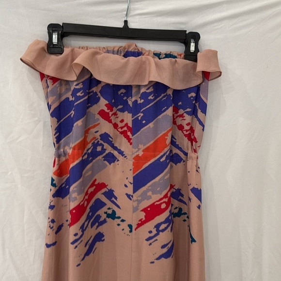 Dolce Vita strapless ruffle pink tie waist maxi dress size small - Picture 4 of 6